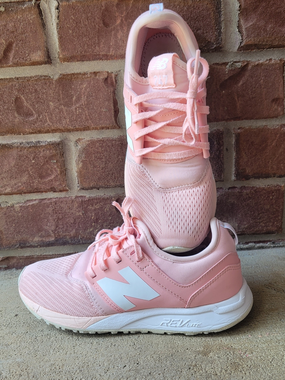 New Balance 247 REVlite Blush Pink Sneakers Women's Size 6.5 Athletic Shoes - Picture 5 of 9
